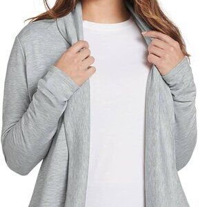 Jockey Women's Activewear Pack Easy Cardigan Size Small Heather Grey